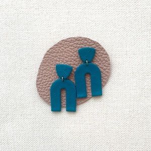 EUC Handmade Polymer Clay Earrings - Teal